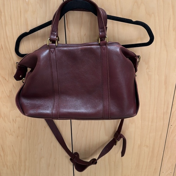 The Glasgow satchel Madewell wine-burgundy color handbag - Picture 1 of 16
